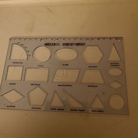 Protractor, Rulur and Geometrical  Template Bundle - Picture 3 of 8